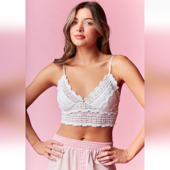 White Lace Bralette - Picture 2 of 5